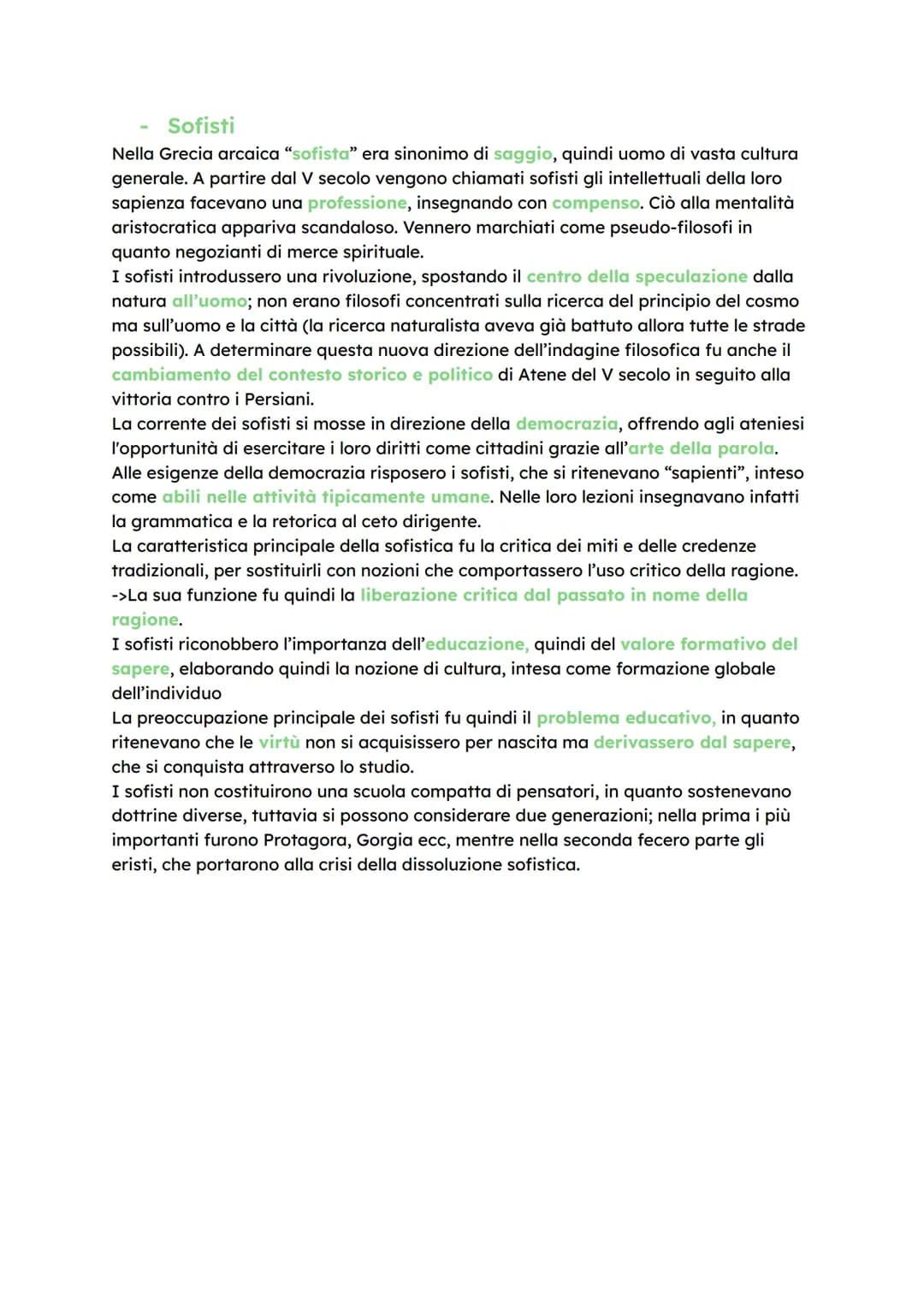 FILOSOFIA
Parmenide
Nato ad Elea, visse tra il 550 e il 450 a.C. ed espose il suo pensiero nell'opera Sulla
Natura. I toni ispirati e oracol