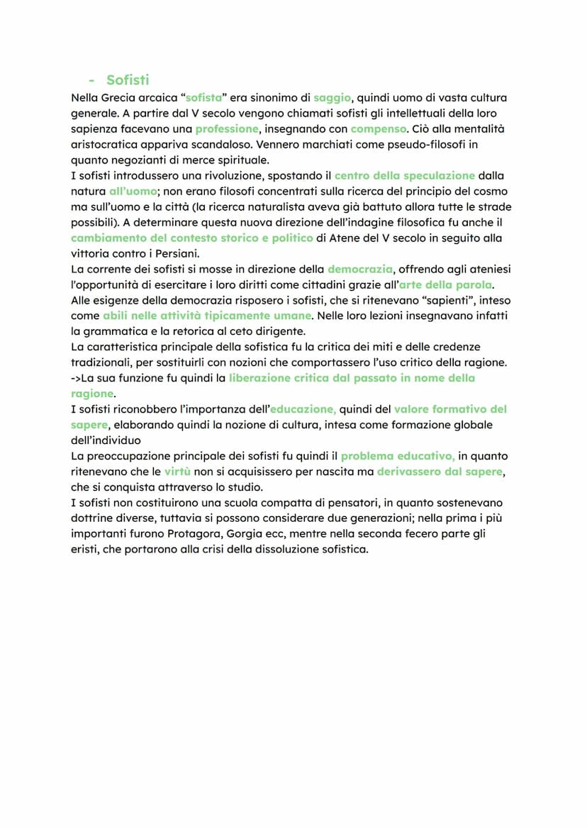 FILOSOFIA
Parmenide
Nato ad Elea, visse tra il 550 e il 450 a.C. ed espose il suo pensiero nell'opera Sulla
Natura. I toni ispirati e oracol