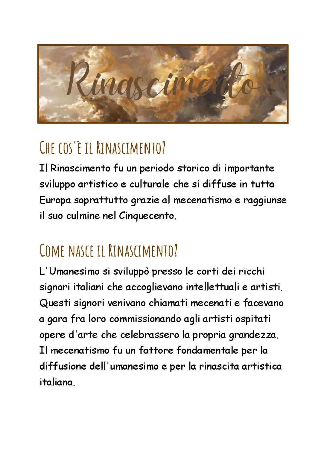 Il Rinascimento: Storia e Arte di un'Epoca Straordinaria