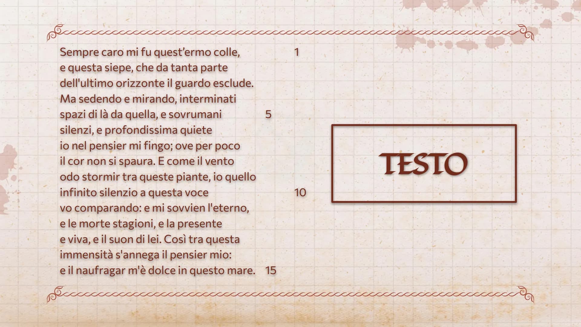 рессссски
pecccccc
L'infinito
Giacomo Leopardi
Armela Vrapi 4^P
2021
do ?
Giacomo Leopardi nacque a Recanati
il 29 giugno 1798 in uno dei bo