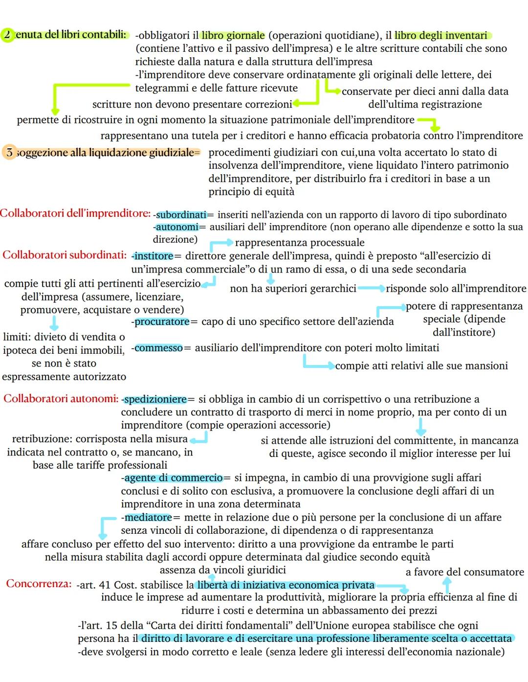 impresa svolgimento
dell'attività dell'imprenditore
Imprenditore
art 2082
chi esercita professionalmente un'attività economica organizzata
a