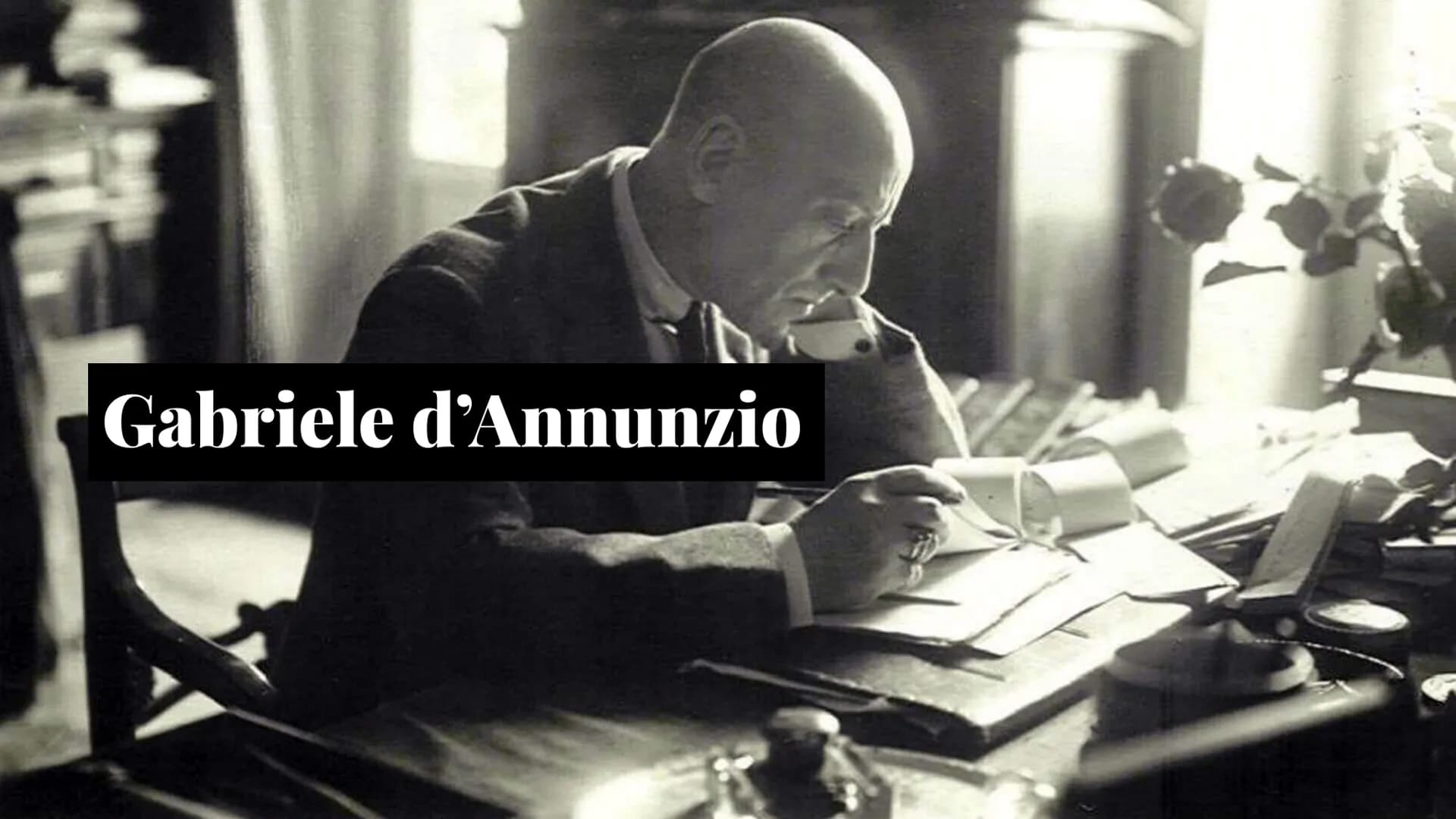 Gabriele d'Annunzio Biografia
Gabriele d'Annunzio nacque a Pescara Vecchia, il 12 marzo 1863
da una famiglia borghese benestante. Fu il terz