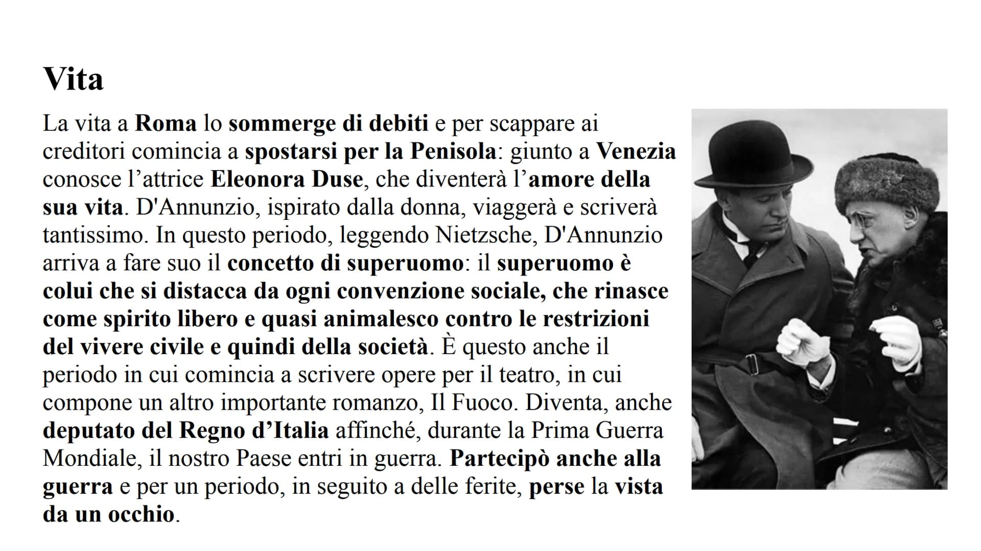 Gabriele d'Annunzio Biografia
Gabriele d'Annunzio nacque a Pescara Vecchia, il 12 marzo 1863
da una famiglia borghese benestante. Fu il terz