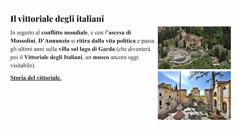 Gabriele d'Annunzio Biografia
Gabriele d'Annunzio nacque a Pescara Vecchia, il 12 marzo 1863
da una famiglia borghese benestante. Fu il terz