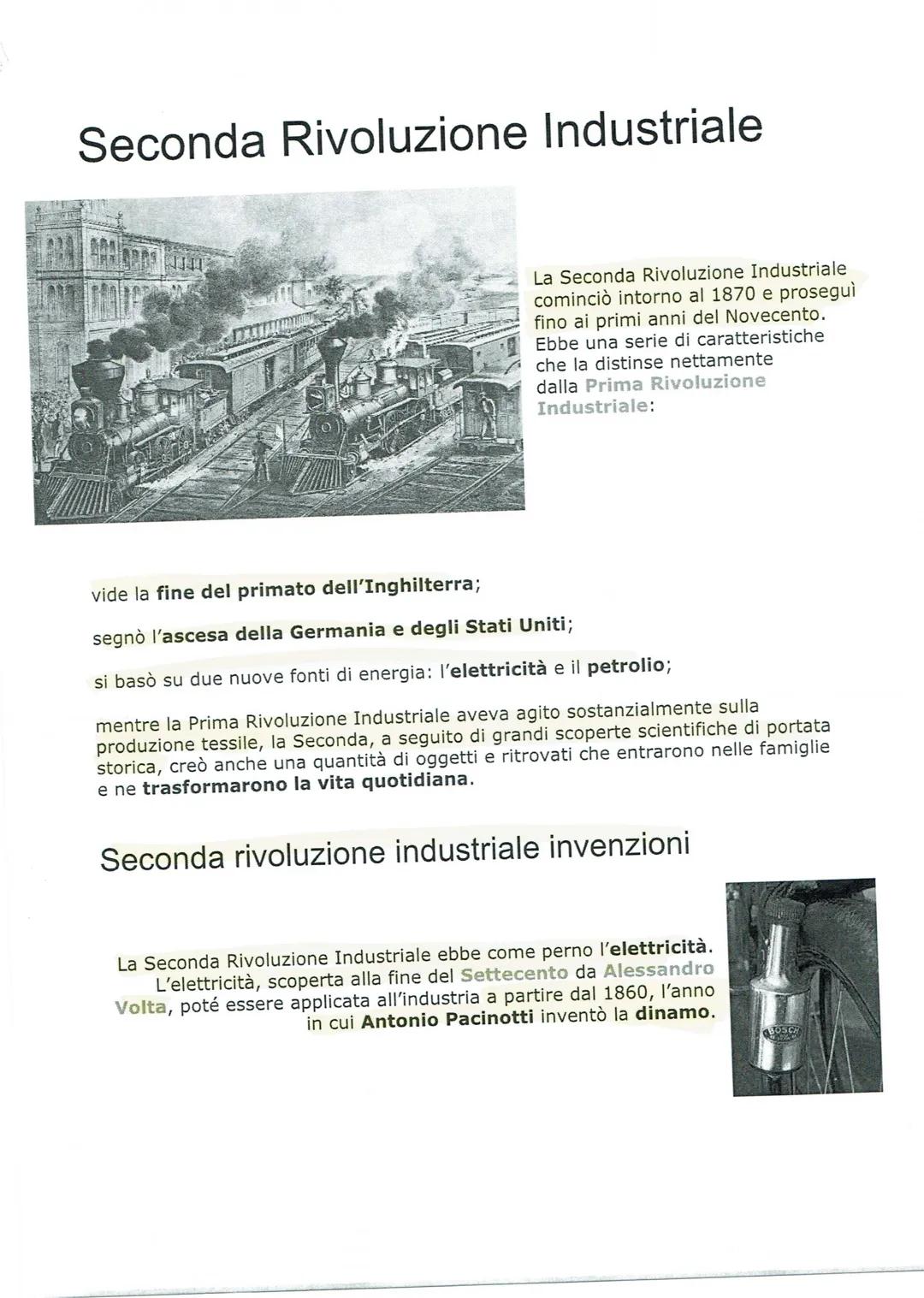 24
Seconda Rivoluzione Industriale
La Seconda Rivoluzione Industriale
cominciò intorno al 1870 e proseguì
fino ai primi anni del Novecento.

