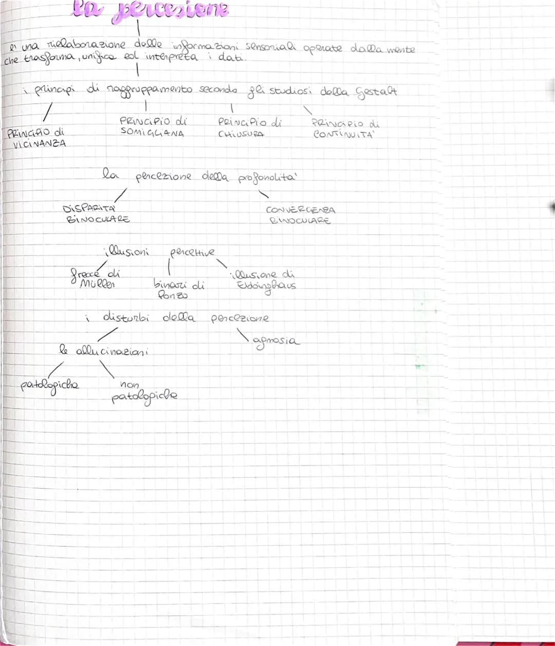 la percezione
21 una rielaborazione delle informazioni sensoriali operate dalla mente
trasforma unifico ed interpreta i dati.
che
1
i princi