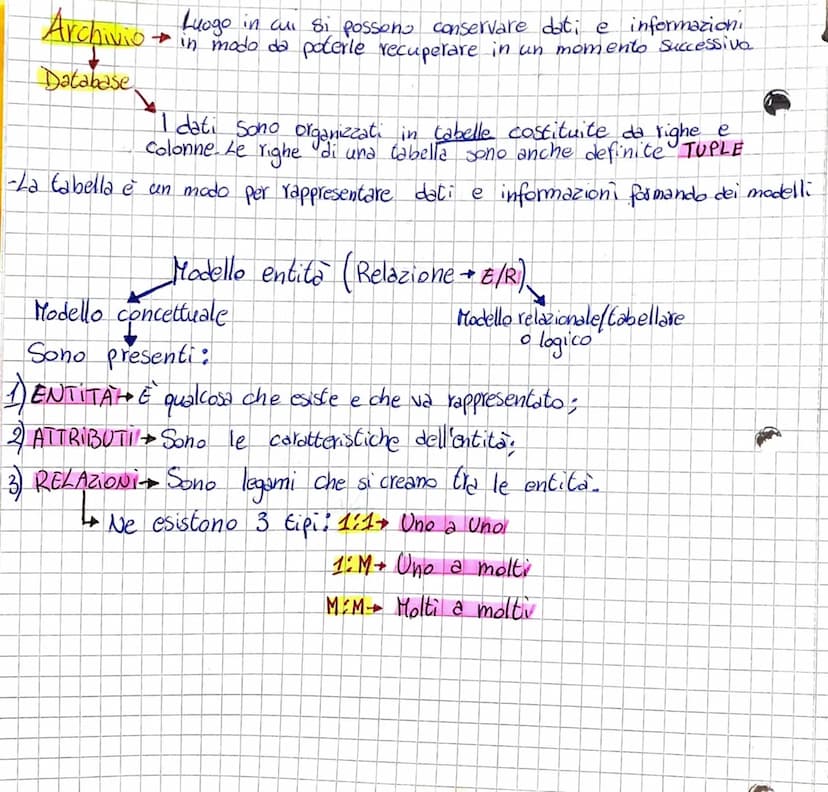 es,
Rappresentazione
grafica dei dati
Modello
Concettude
Codice
animale
Gli Archivi
Sono costituiti da un
insieme di dati e informazioni
Con