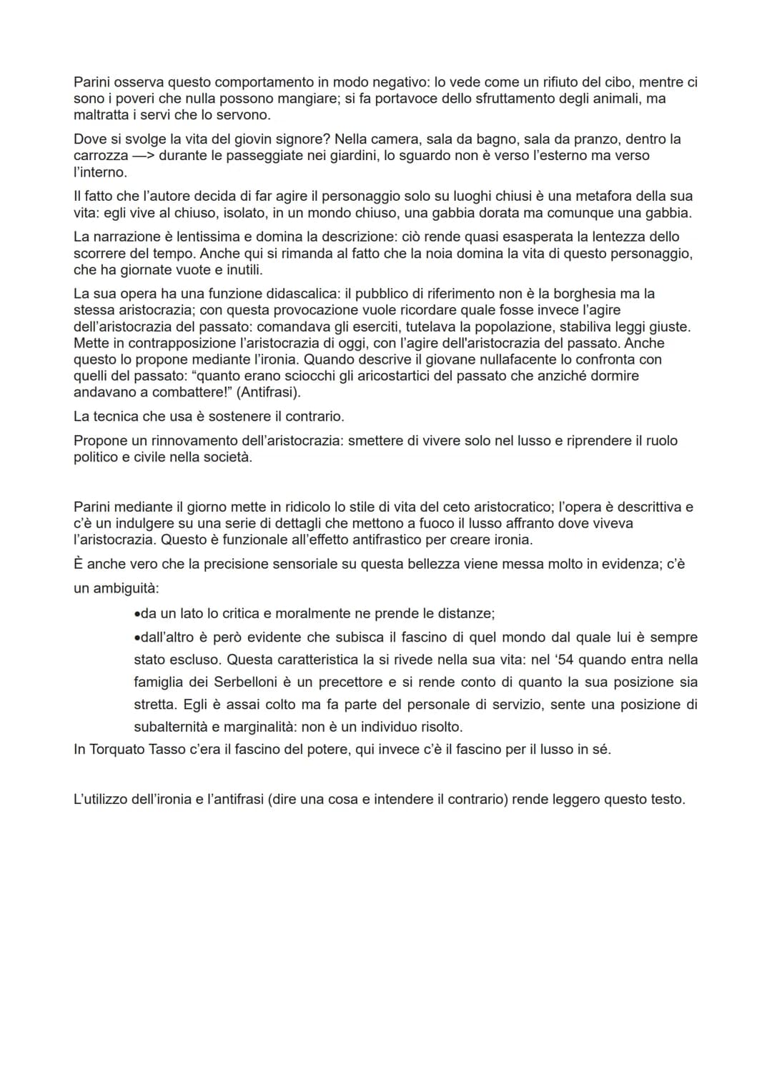 La poetica di Giuseppe Parini
La poesia deve essere illuminata dallo spirito filosofico. Deve avere la finalità dell'utile, insegnare
qualco