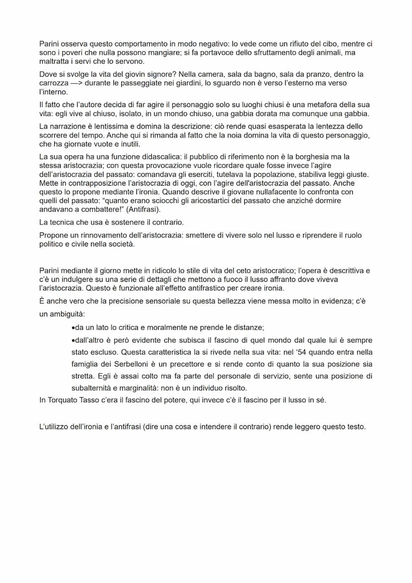 La poetica di Giuseppe Parini
La poesia deve essere illuminata dallo spirito filosofico. Deve avere la finalità dell'utile, insegnare
qualco