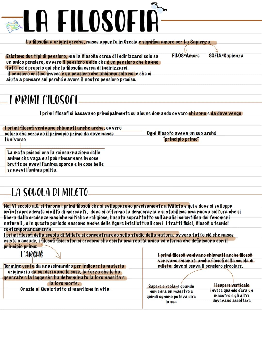 LA FILOSOFIA
La filosofia a origini greche, nasce appunto in Grecia e significa amore per La Sapienza.
Esistono due tipi di pensiero, ma la 