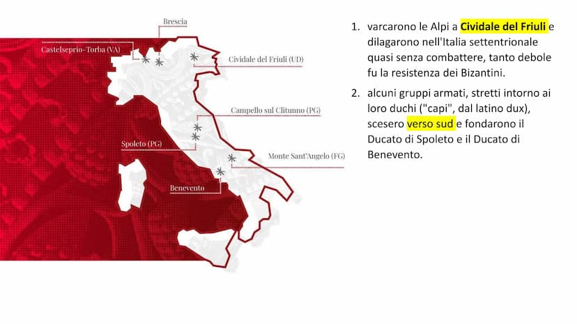 LONGOBARDI Il VI secolo in Italia
L'Italia fra Longobardi
e Bizantini
Domini bizantini
Domini longobardi
REGNO DEI FRANCHI
NEUSTRIA
Torino
P