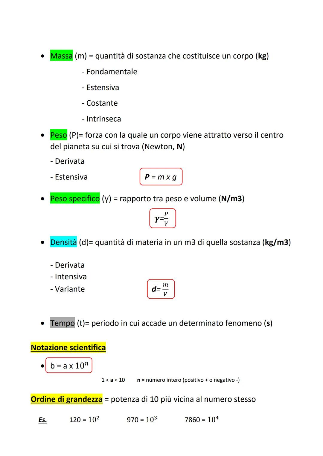 Fisica - U1
Grandezza fisica = proprietà misurabile della materia
Misurare significa confrontare l'unità di misura scelta con la grandezza d