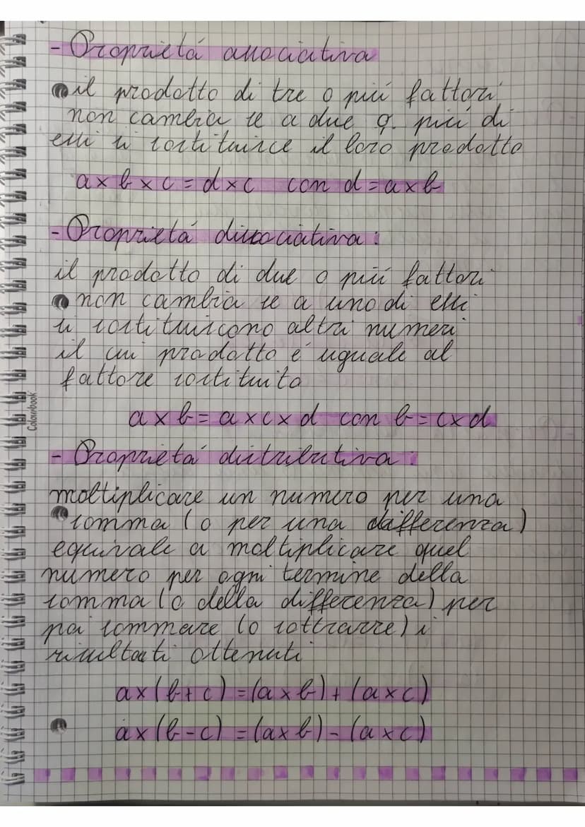 Addisione, sottrazione,
"moltiplicazione e divisione :
tutte le prioprietà
Le proprietà delle
di
regole che permettone che semplificance
lo 