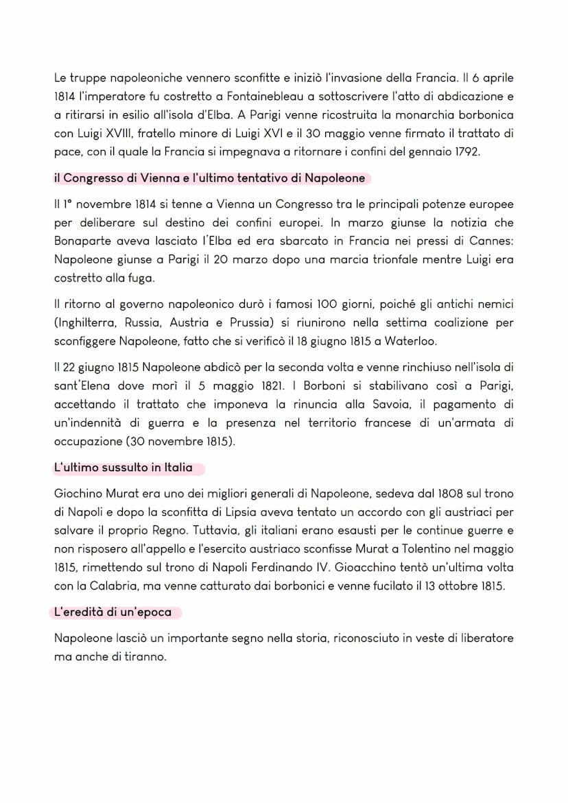 L'EPOCA DI NAPOLEONE BONAPARTE
Napoleone e la conquista
dell'Italia
Il direttorio e l'esercito: tra
guerra e colpo di Stato
dal 1695 il dire