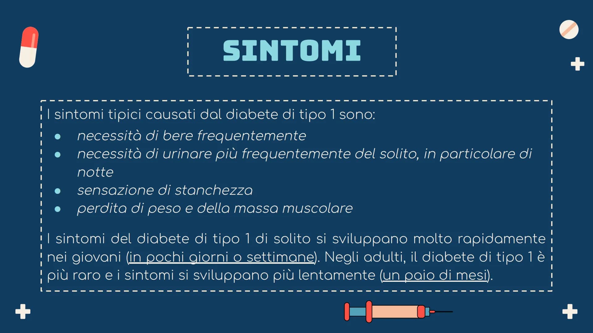 TIL
IL DIABETE
00
00
00 104
+
CHE COS'È
E una malattia cronica caratterizzata dalla
presenza di elevati livelli di glucosio nel sangue
(iper