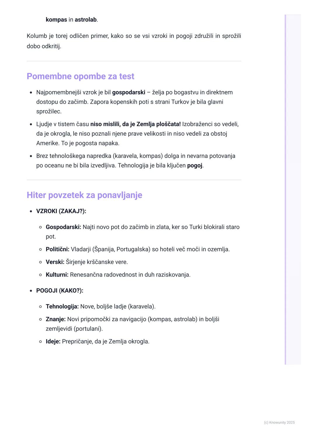 # Vzroki in pogoji za velika
geografska odkritja

Uvod: Zakaj so Evropejci sploh začeli raziskovati svet?

V 15. stoletju so Evropejci pozna