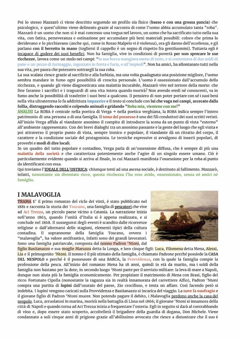 GIOVANNI VERGA
VITA e OPERE: Giovanni Verga nasce a Catania il 2 settembre 1840, da una famiglia di
agiati proprietari terrieri di tradizion