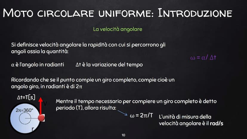 MOTO CIRCOLARE
UNIFORME 1.
2.
Introduzione e Spiegazione
Esercizi
2 1.
INTRODUZIONE E SPIEGAZIONE
Moto Circolare Uniforme
3 MOTO CIRCOLARE U