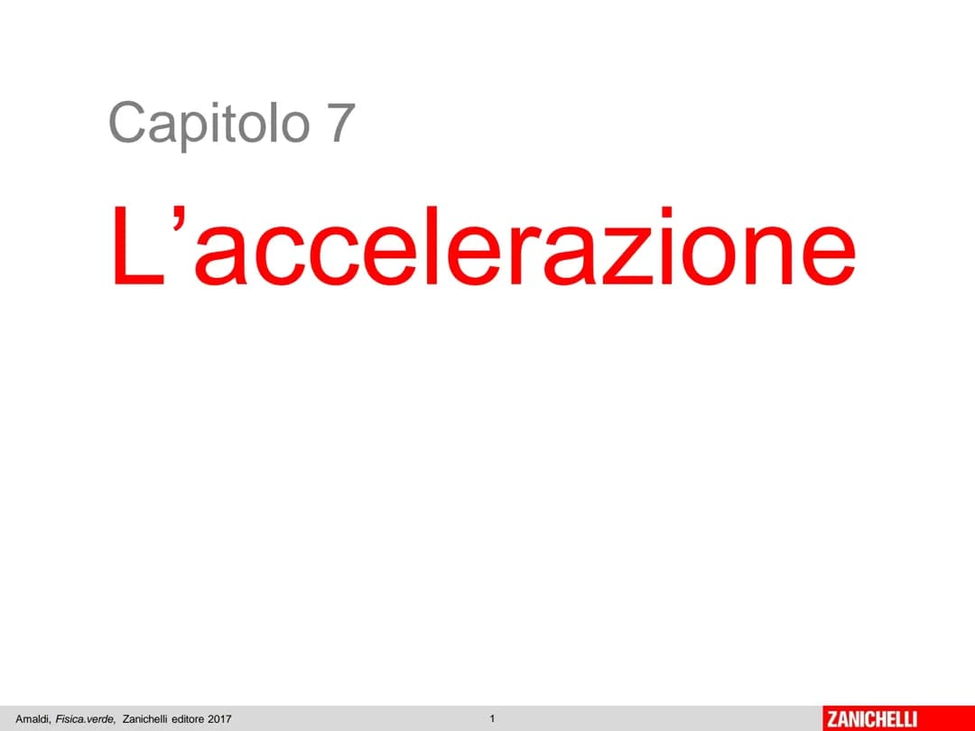 L'accelerazione 