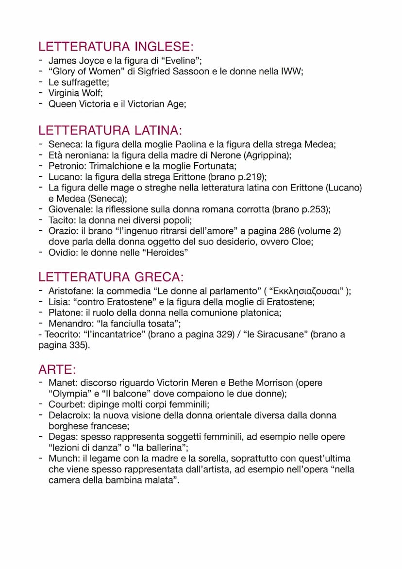 TEMA DELLA DONNA
-
I
-
ITALIANO:
Leopardi: citazione di Saffo, "Ciclo di Aspasia", tema della luna, tema della
natura matrigna personificata