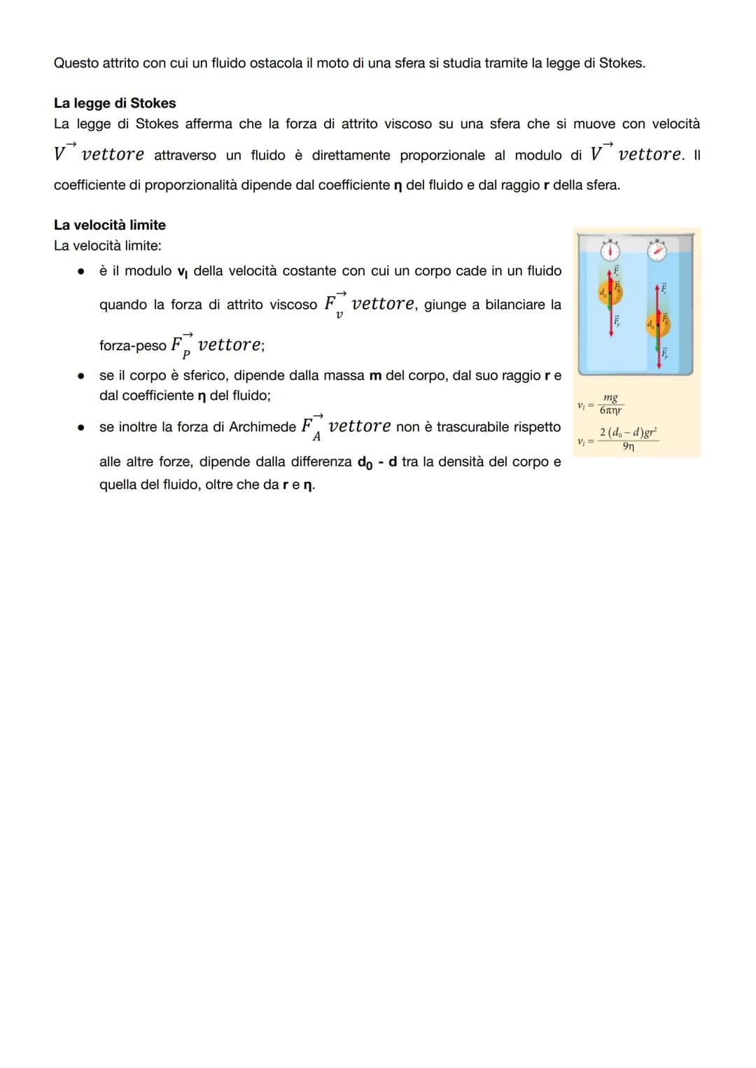 L'equilibrio dei fluidi in sintesi
La densità di un materiale omogeneo
È il rapporto d tra la massa m e il volume v di un campione di materi