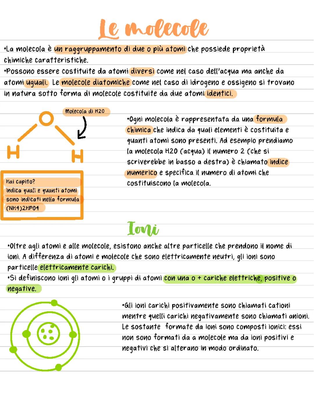 Le Molecole e gli Ioni: Spiegazione Facile