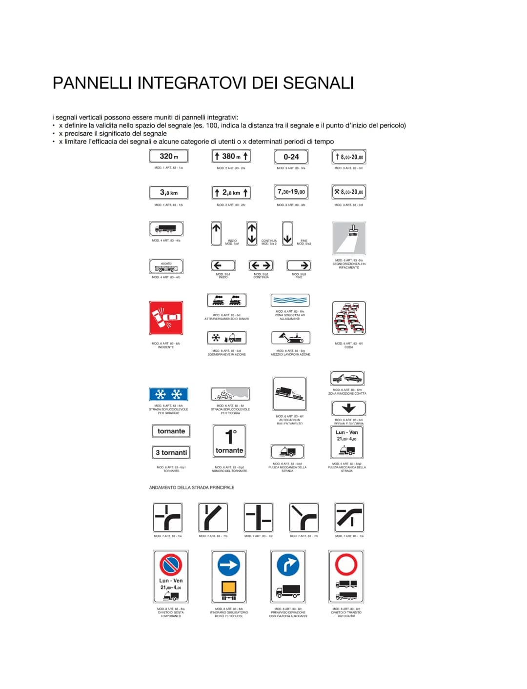 LA STRADA (area a uso pubblico aperta alla circolazione dei pedoni,dei veicoli e degli animali)
Marciapiede
Pista
Ciclabile
Spartitraffico
c