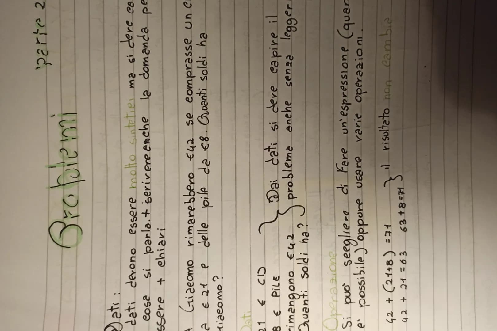 Problemi
ati:
dati devono essere molto sintetiei ma si dere ca
cosa si parla. + serivere anche la domanda pe
ssere + chiari
Giacomo rimarebb