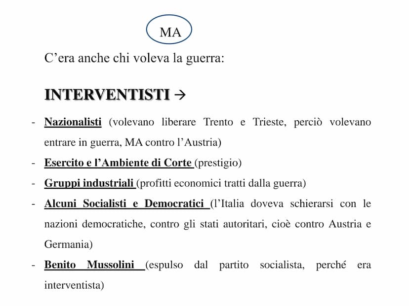 La prima
Guerra Mondiale
Das europäische Gleichgewicht 1914
1 POLITICHE
MILITARI
CAUSE
REMOTE
CAUSA
PROSSIMA
CULTURALE
ECONOMICHE
ASSASSINIO