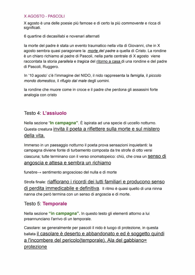 Giovanni Pascoli
Giovanni Pascoli è nato a San Magno di Romagna. Il padre viene assassinato.
Questo evento segna Pascoli per tutta la vita: 