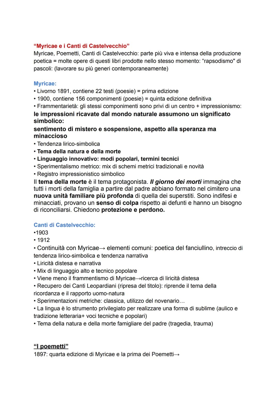 Giovanni Pascoli
Giovanni Pascoli è nato a San Magno di Romagna. Il padre viene assassinato.
Questo evento segna Pascoli per tutta la vita: 