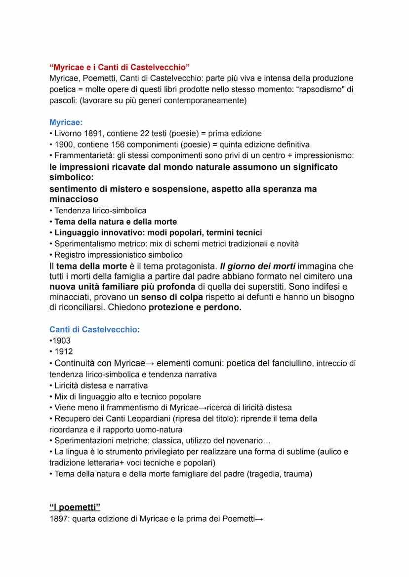 Giovanni Pascoli
Giovanni Pascoli è nato a San Magno di Romagna. Il padre viene assassinato.
Questo evento segna Pascoli per tutta la vita: 
