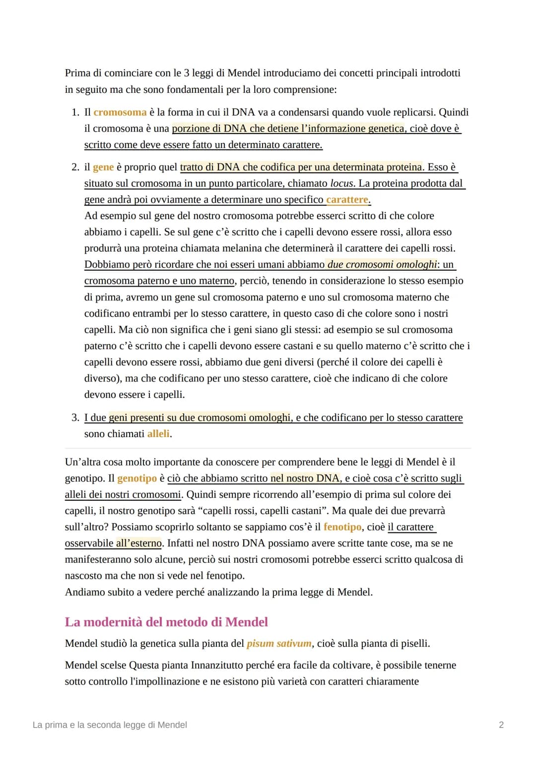 La terza legge di Mendel
La terza legge di Mendel: l'assortimento indipendente
Mendel a questo punto considerò un incrocio fra due linee pur
