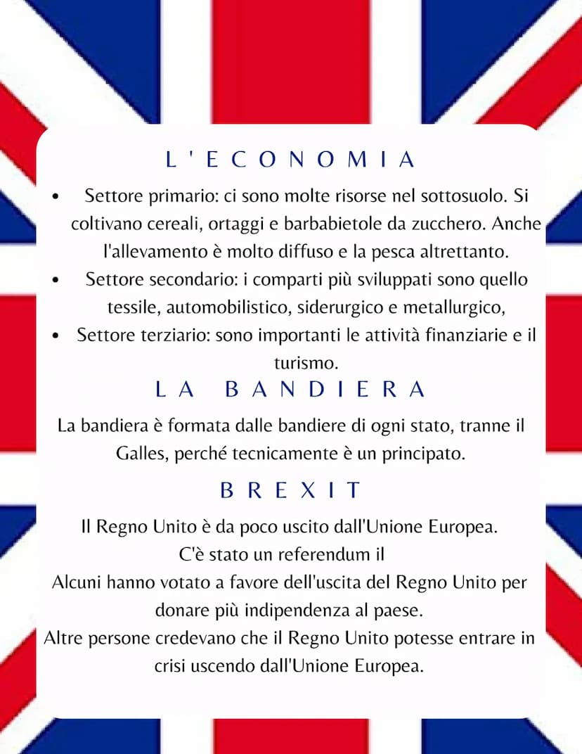 IL REGNO UNITO
Il Regno unito è una monarchia costituzionale.
La sua capitale è Londra.
Altre città importanti sono: Manchester, Liverpool, 