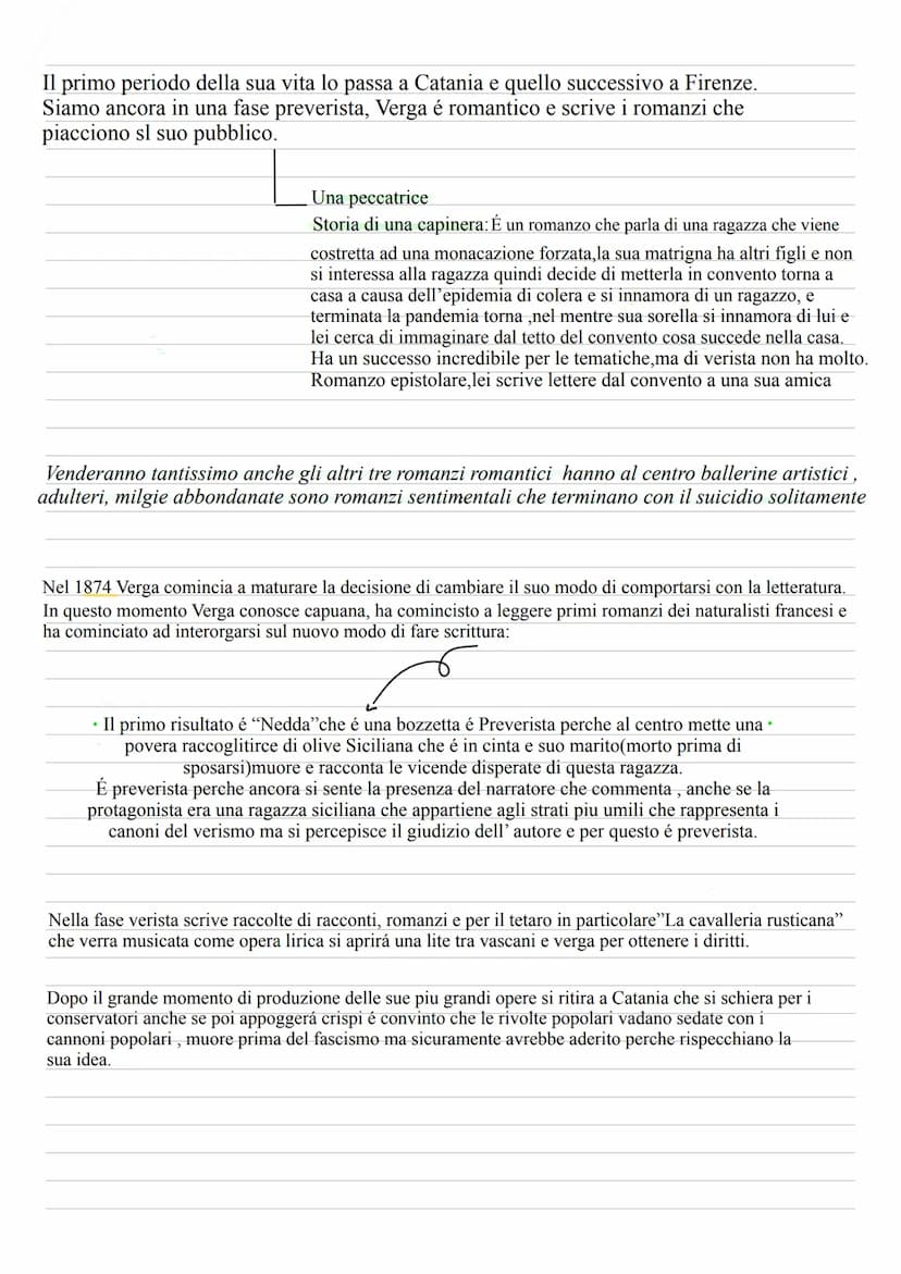 Pagina 111
IL VERISMO
Ad un certo punto le idee naturaliste arrivano anche in Italia, e anche in Italia abbiamo dei
filosofi e pensatori che
