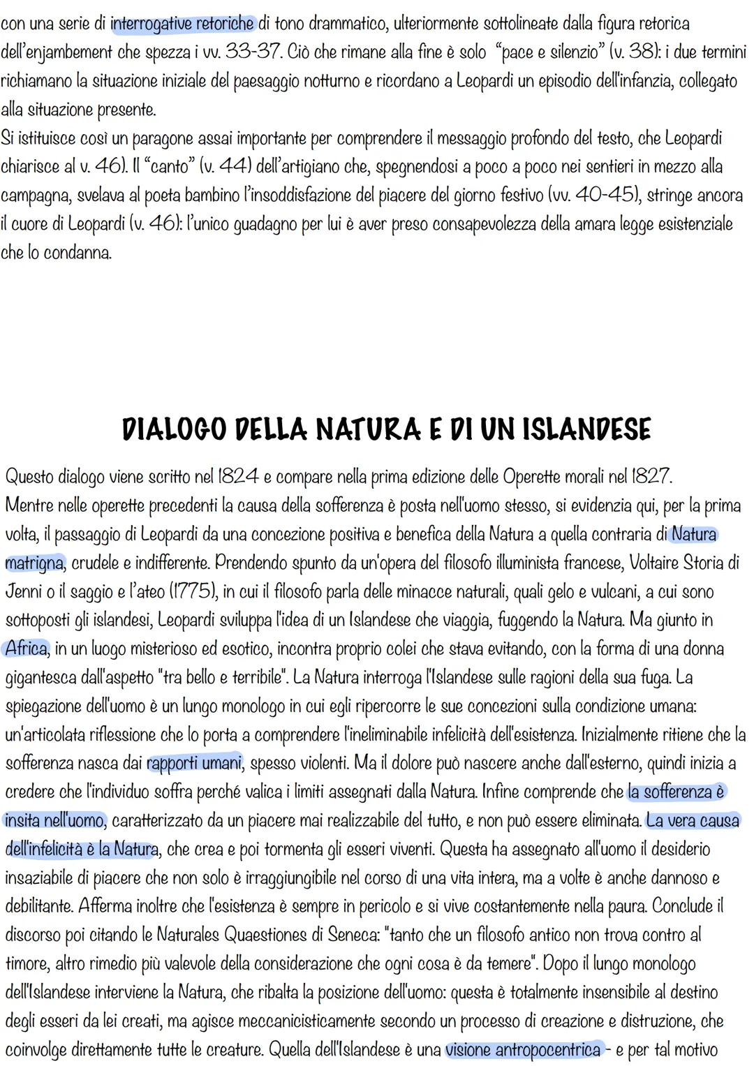 L'INFINITO
Sempre caro(1) mi fu quest'ermo colle(2),
E questa siepe, che da tante parte
Dell'ultimo orizzonte il guardo esclude(3).
Ma seden