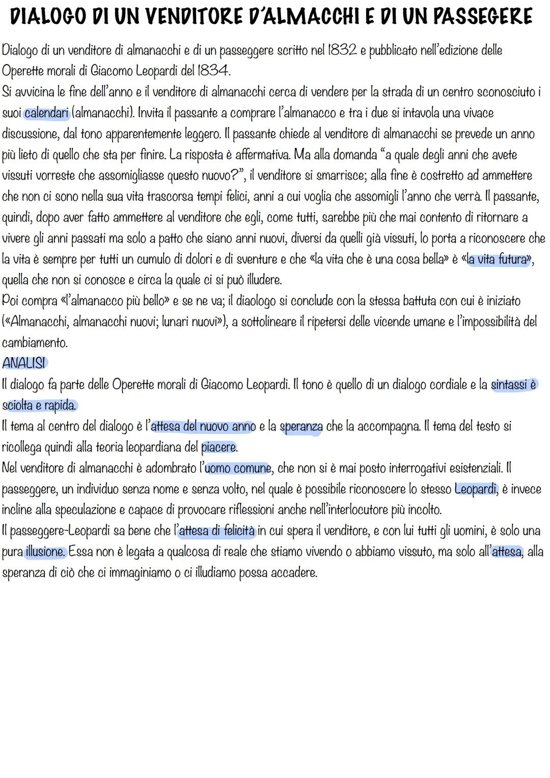L'INFINITO
Sempre caro(1) mi fu quest'ermo colle(2),
E questa siepe, che da tante parte
Dell'ultimo orizzonte il guardo esclude(3).
Ma seden