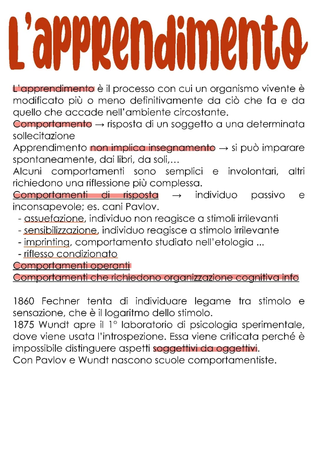 apprendimento