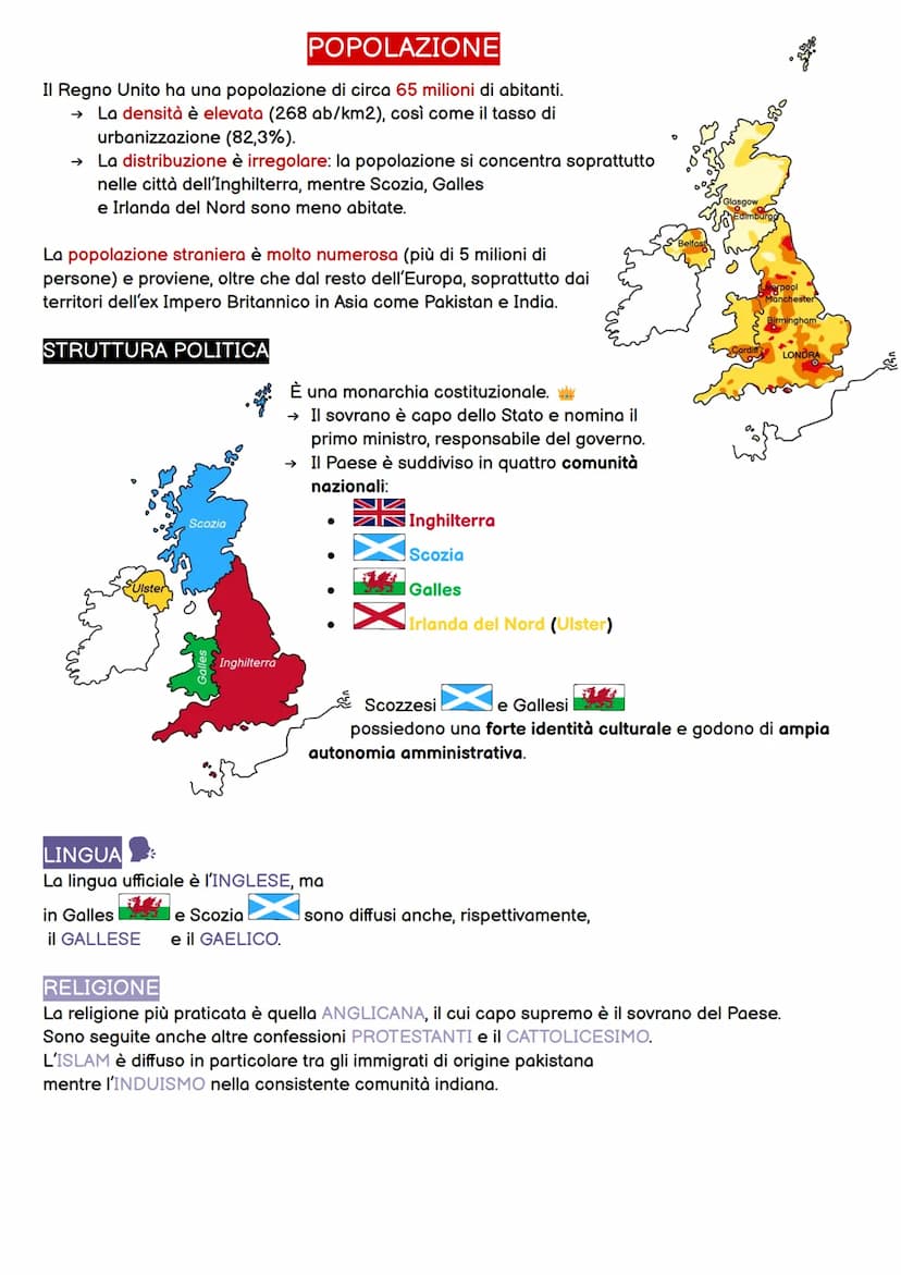 REGIONE BRITANNICA
L'unica regione INSULARE d'Europa è la
REGIONE BRITANNICA e si trova a
NORD-OVEST
È formata da:
→ 2 isole maggiori (Irlan