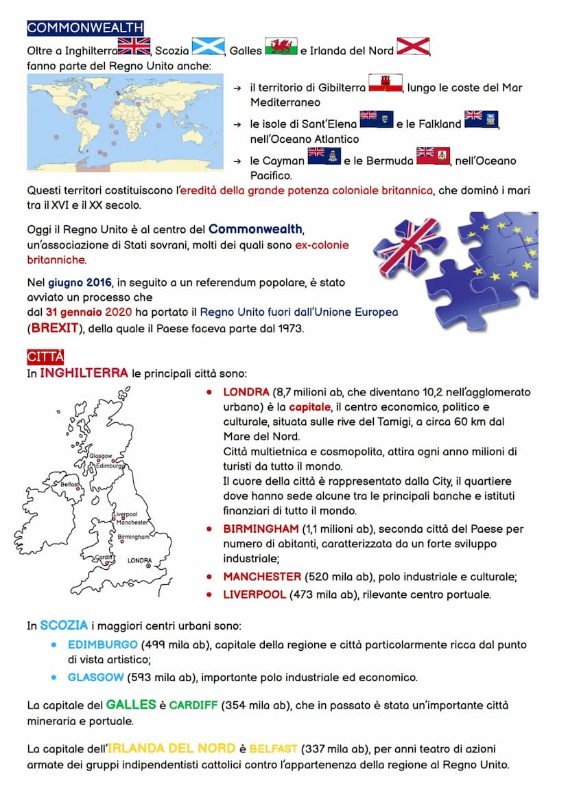 REGIONE BRITANNICA
L'unica regione INSULARE d'Europa è la
REGIONE BRITANNICA e si trova a
NORD-OVEST
È formata da:
→ 2 isole maggiori (Irlan