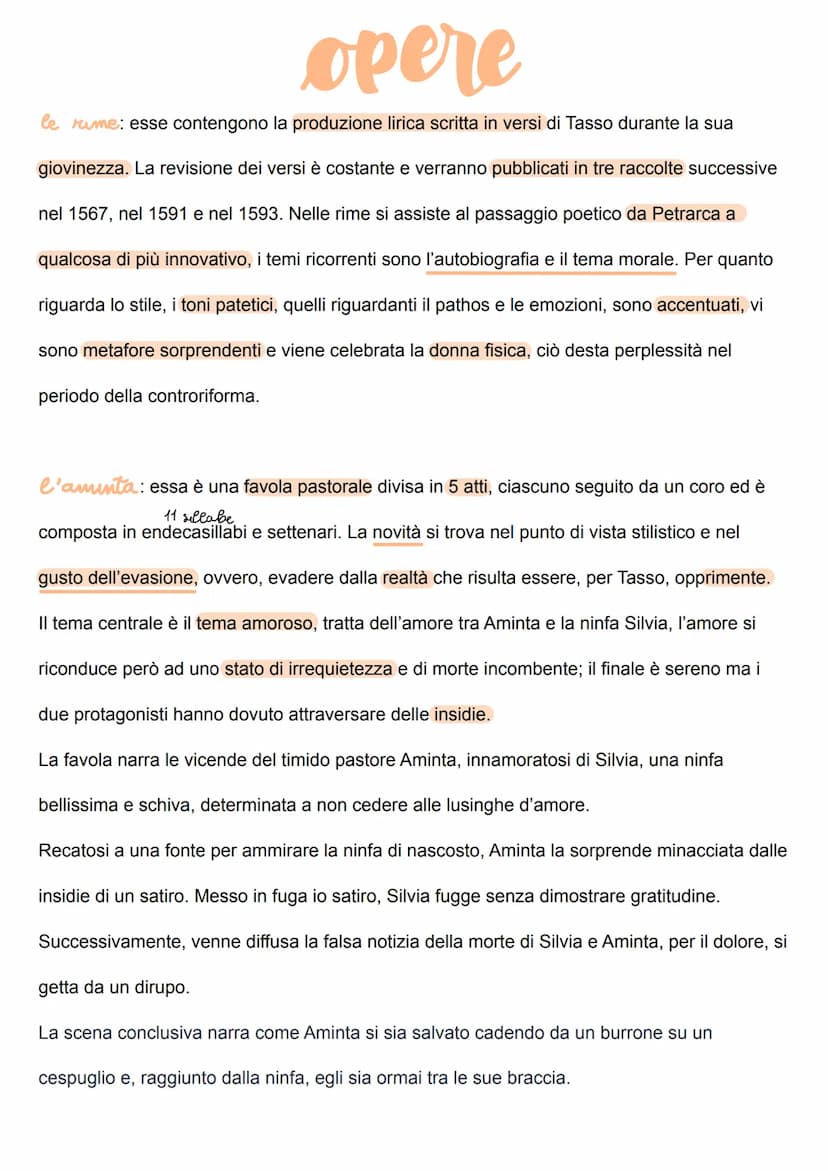 Tasso
Torquato Tasso nacque a Sorrento nel 1544 da madre napoletana e padre bergamasco. Già
la sua condizione di nascita lo inserì in un con
