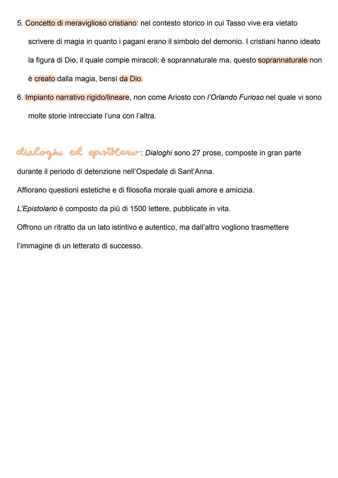 Tasso
Torquato Tasso nacque a Sorrento nel 1544 da madre napoletana e padre bergamasco. Già
la sua condizione di nascita lo inserì in un con