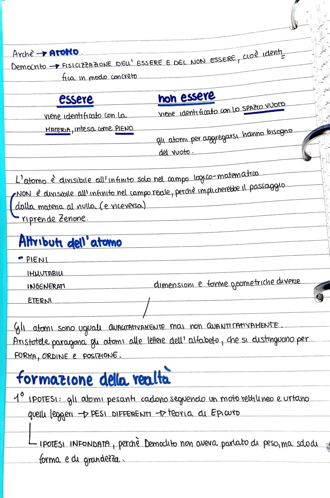 Tutti i filosofi prima de Socrate= presocratic
Democrito però è considerato un POST SOCRATICO
(1
1
perche?
Democrito
Democrito
studia la nat