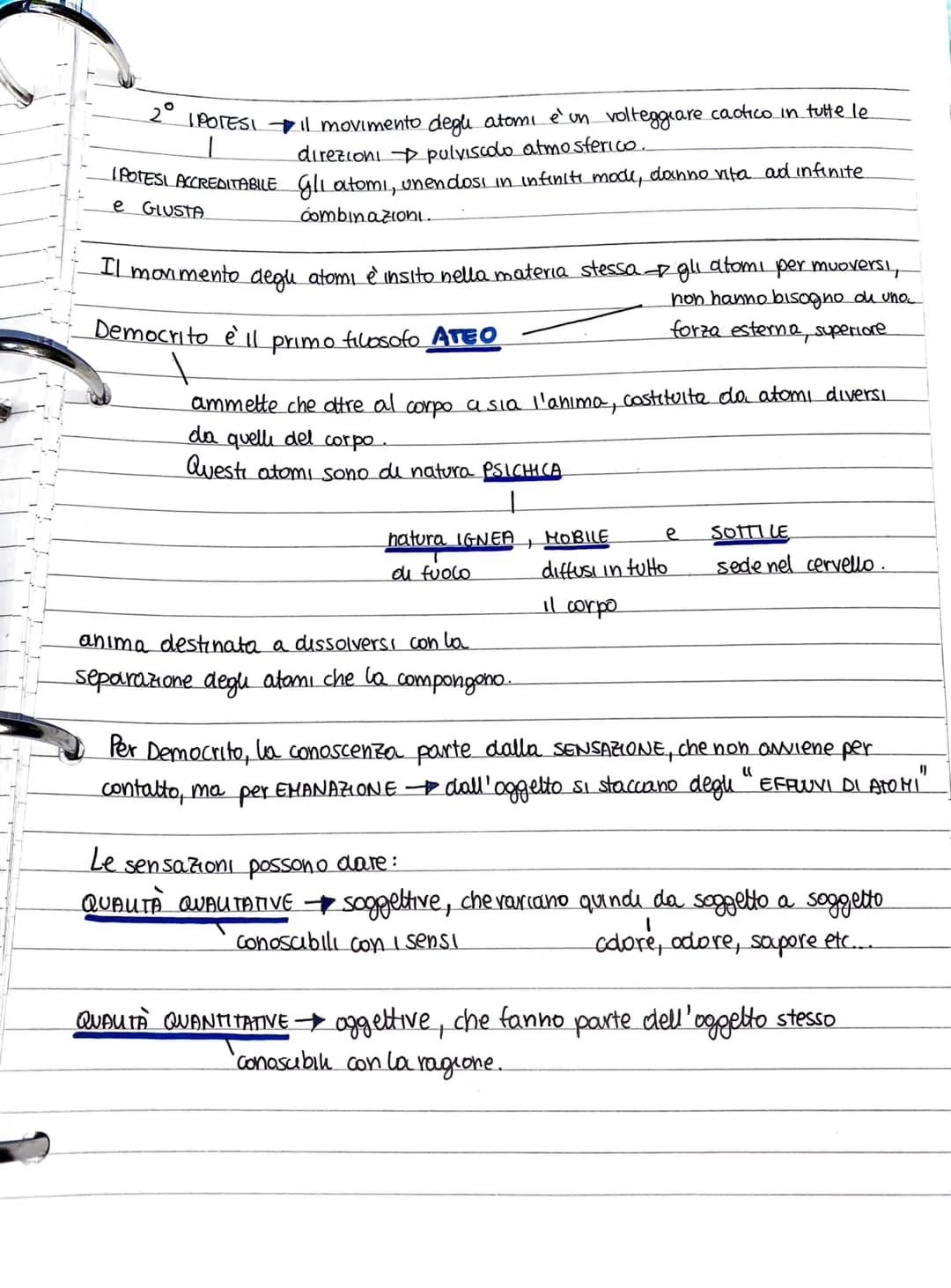 Tutti i filosofi prima de Socrate= presocratic
Democrito però è considerato un POST SOCRATICO
(1
1
perche?
Democrito
Democrito
studia la nat