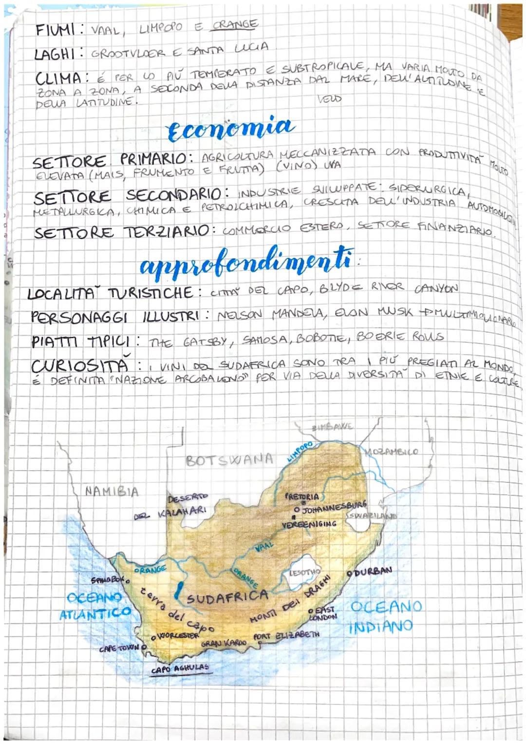 # sudafrica

STATO: SUDAFRICA

CONTINENTE: AFRICA

POSIZIONE GEOGRAFICA:

OCCUPA L'ESTREMITA MERIDIONALE
DEL CONTINENTE (AFRICA MERIDIONALE)