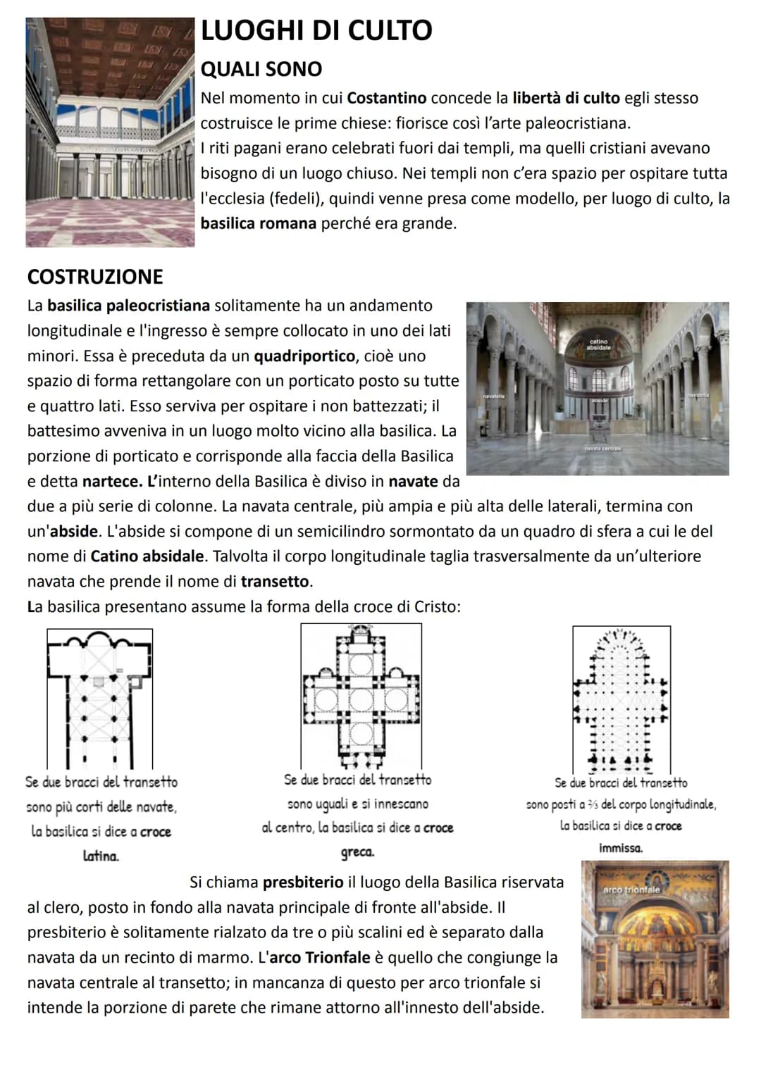 ARTE PALEOCRISTIANA
NASCITA
Prima dell'Editto di Milano (313 d.C.) con il quale Costantino
concedeva la libertà di culto, i cristiani si riu