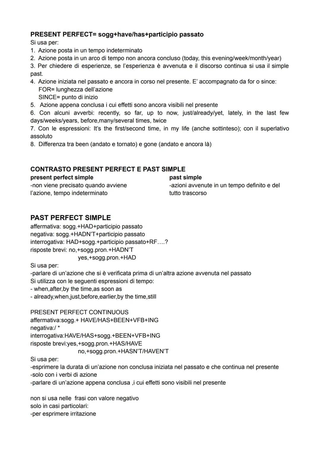 PRESENT SIMPLE
Si utilizza per:
-descrivere abitudini e routine
-situazioni stabili
-fatti sempre veri
-leggi della natura o fatti scientifi