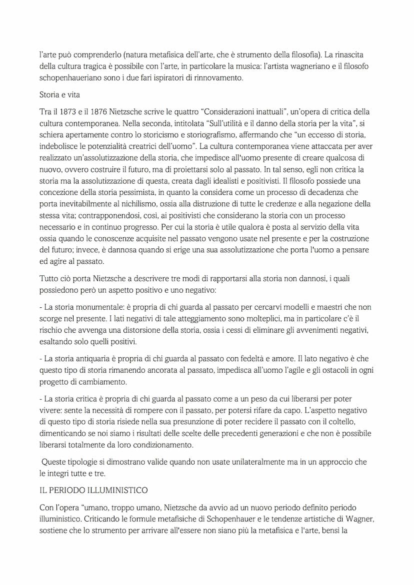 NIETZSCHE
È lo spartiacque tra la filosofia tradizionale e il pensiero del 1900. È il filosofo più asistematico nella
storia della filosofia