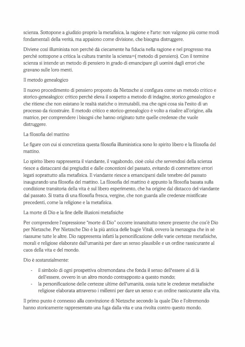 NIETZSCHE
È lo spartiacque tra la filosofia tradizionale e il pensiero del 1900. È il filosofo più asistematico nella
storia della filosofia