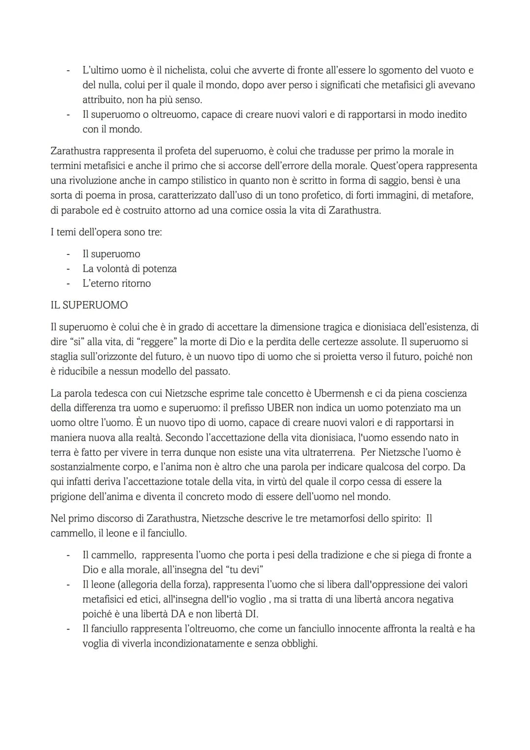 NIETZSCHE
È lo spartiacque tra la filosofia tradizionale e il pensiero del 1900. È il filosofo più asistematico nella
storia della filosofia